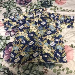 Reyn Spooner Short Sleeve Hawaiian Shirt LA Los Angeles Dodgers MLB Mens Large