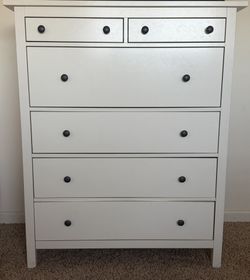 White Solid Wood Dresser