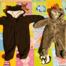 Baby 0-6 Months Hooded Jumpsuit