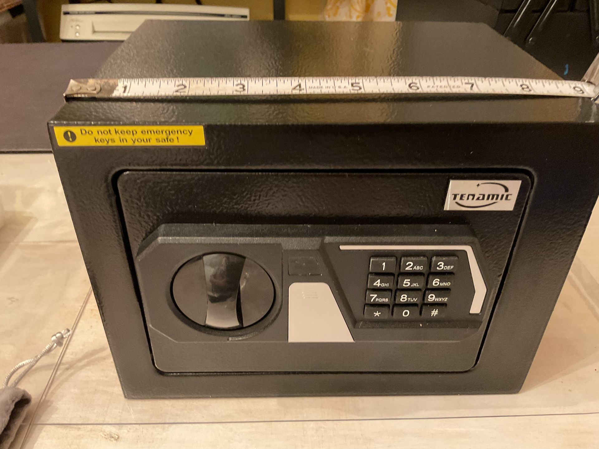 Tenamic Digital Keypad Safe Box HB 17 New .23 Cubic Feet