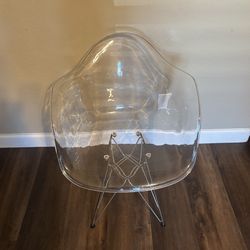 Alison Midcentury Acrylic Desk Chair 