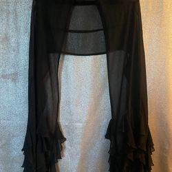 Worthington Woman Black Full Wrap Shawl 