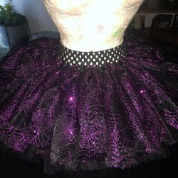 Glittery Purple Spider Web Tutu