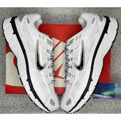 Nike P-6000 White Metallic Silver 10.5 Men