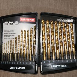 Craftsman 21pc Titanium Coated Drill Bits 