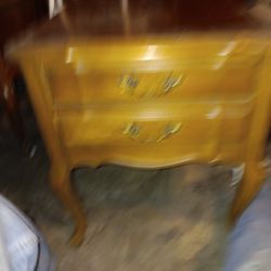 Antique Two Drawer In Table