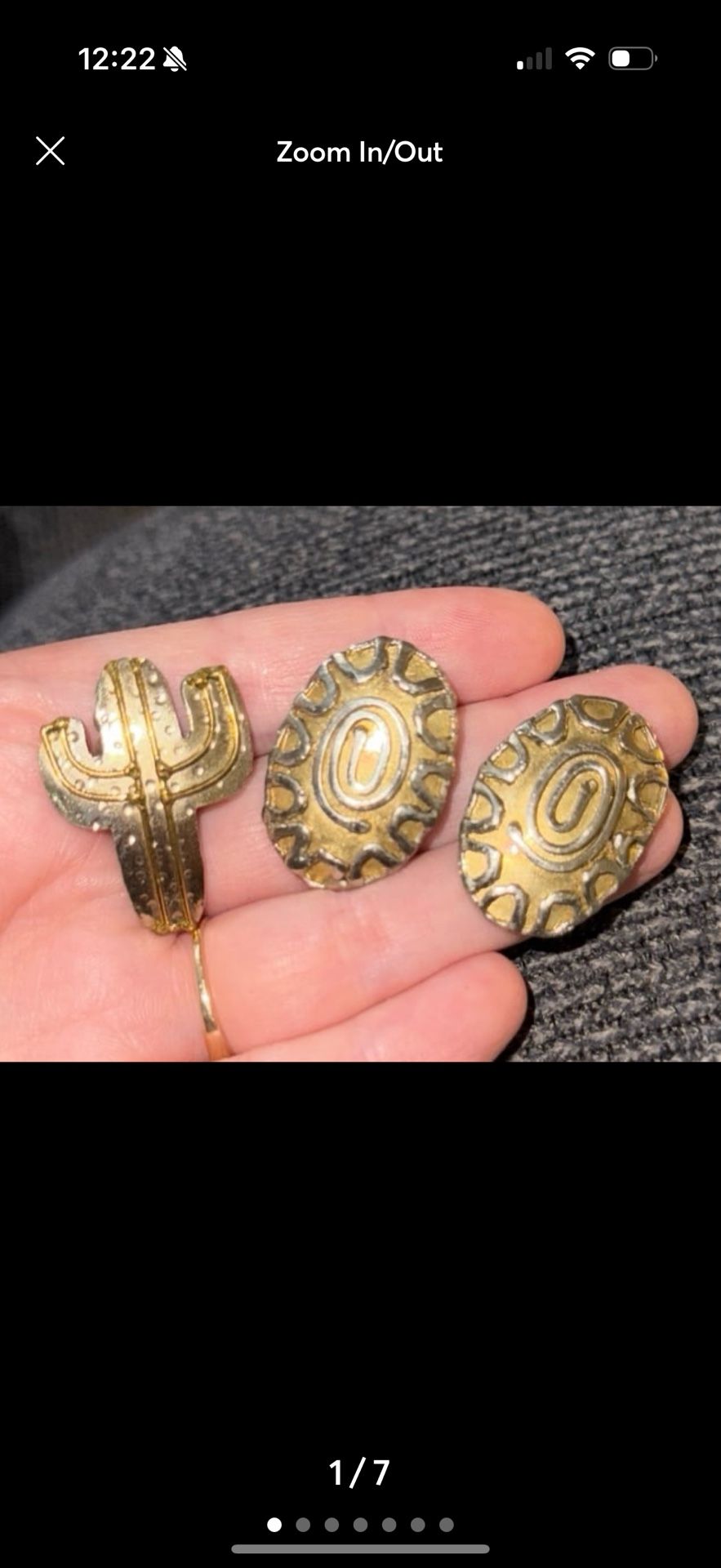 sun & cactus clip on earrings