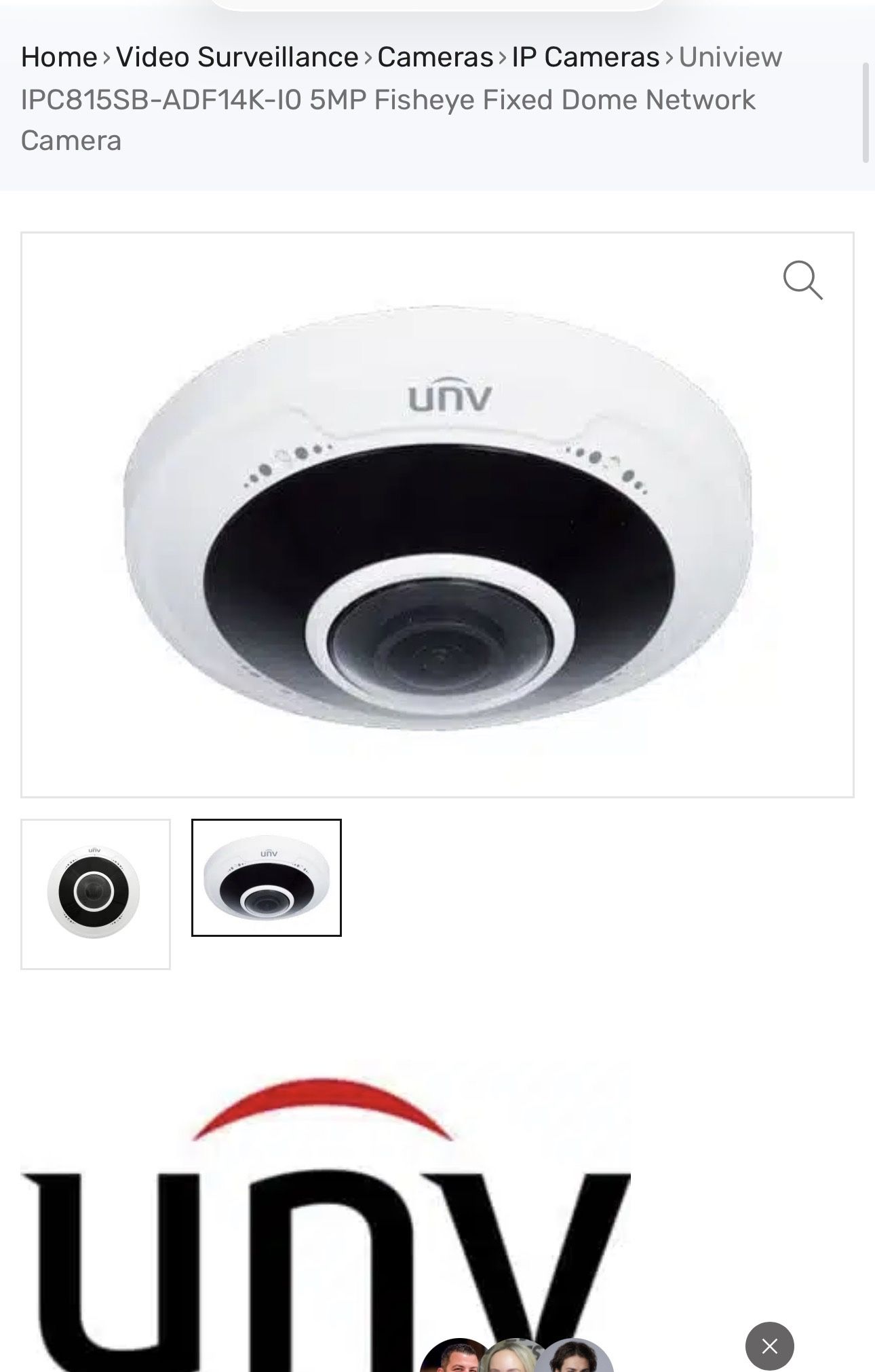 Uni View 360° Ip Fish Eye Camera