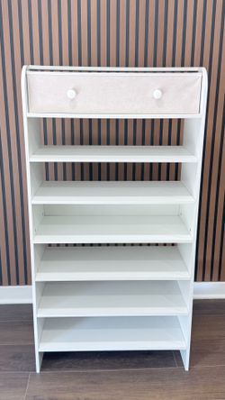 Shoes storage rack with drawer for small things