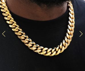 MIAMI CUBAN LINK CHOKER (18MM) IN YELLOW GOLD-PLATED 20 Inches