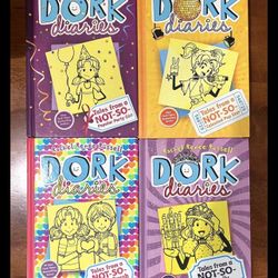 Like New! Lot Of 4 Dork Diaries Books Hardcover Books #2 #3 #8 & #12
