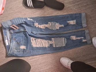 Distressed Ripped Boyfriend Jeans