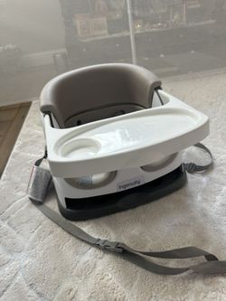Ingenuity Baby Base 2-in-1 Booster Feeding and Floor Seat with Self-Storing Tray - Cashmere