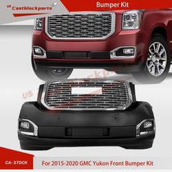 2015-2020 GMC Yukon Complete Front Bumper Cover Assembly Grille w/ Fog Light OEM