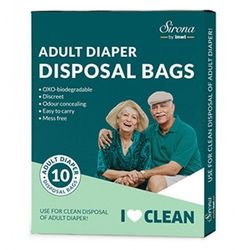 Sirona Premium Adult Diaper Disposal Bags - 10 Bags