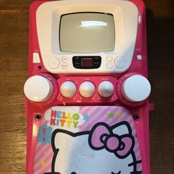 Hello Kitty CD+G Karaoke Machine with a lyric display screen