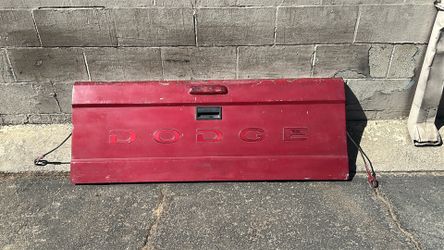 Original Red Tailgate for 1987 through 1996 Dodge Dakota Pickup Truck