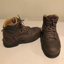 Size 9 Timberland Leather Safety Toe Work Boots / Botas de Trabajo