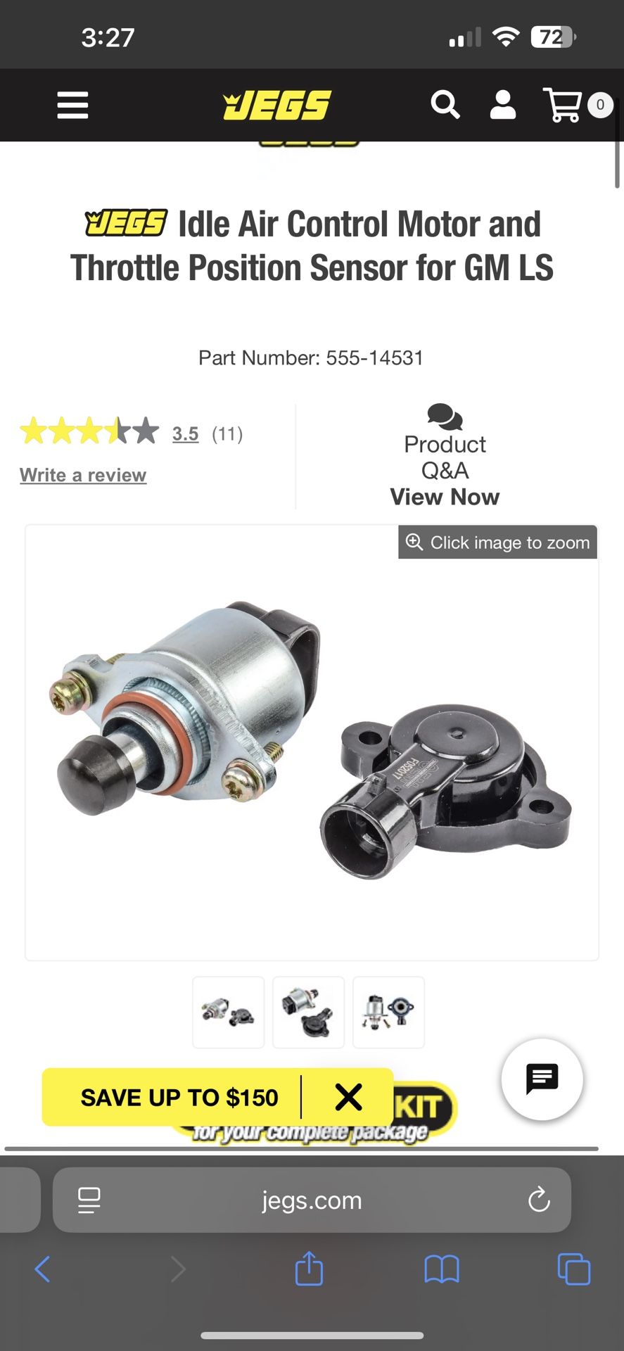  Idle Air Control Motor and Throttle Position Sensor for GM LS