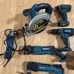 Makita Lxt Tools: 18v Circular Saw, Impact Drill/hammer Drill/multi Tool/And 12v Hacksaw