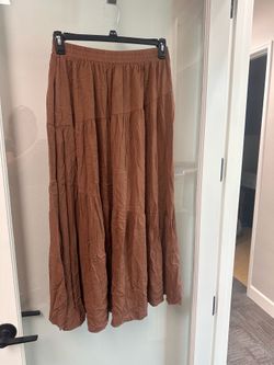 Women's Brown Maxi Skirt - Size Large