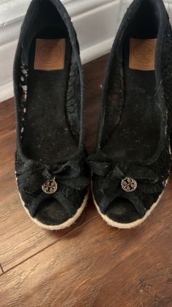 Black Tory Burch espadrilles sandals size 8