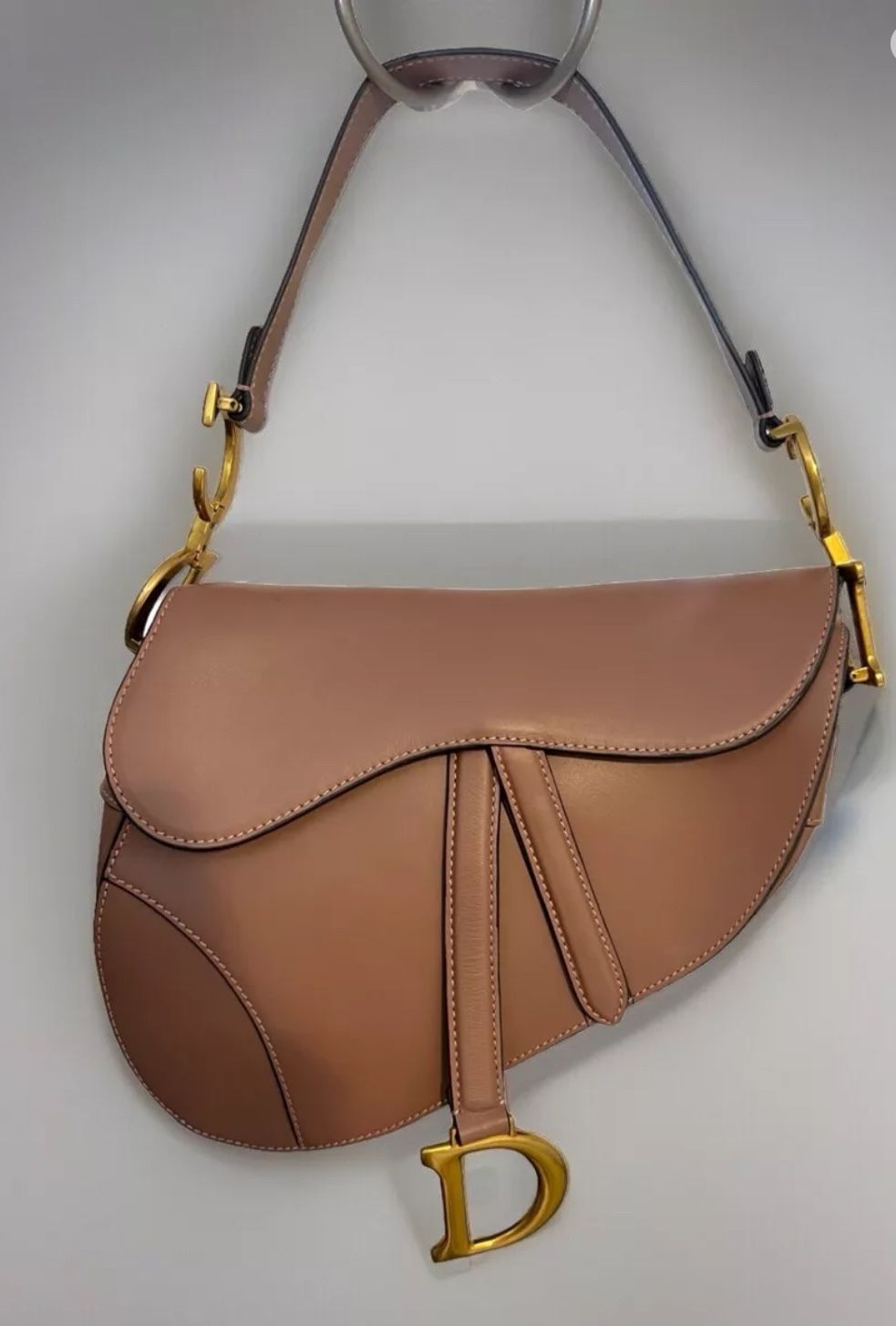  Dior Saddle Handbag Leather Medium Brown