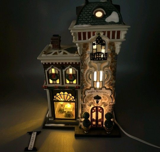 Brand New Retired Special EDITION DEPT 56 CHRISTMAS IN THE CITY LIGHT NOUVEAU W LIGHTED SCENE BNIB