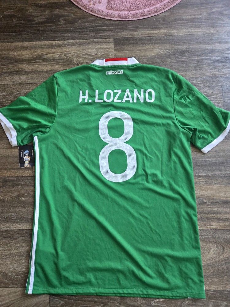 Adidas Mexico Seleccion 2016 Copa America Chucky Lozano Soccer Jersey Large