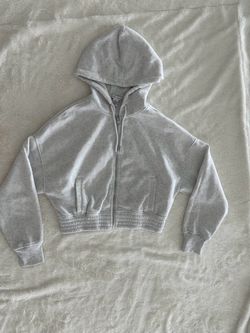 Grey zip up hoodie