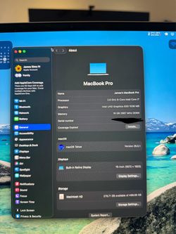 2019 MacBook Pro 16 inch 2.6 GHz 6-Core Intel Core i7