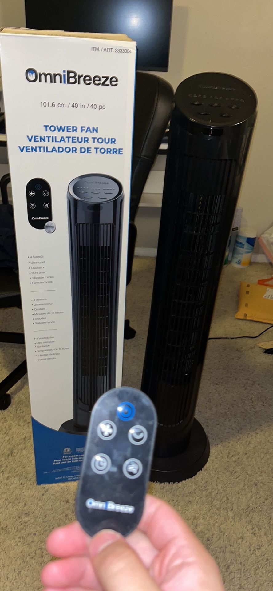 Costco OmniBreeze Oscillating Tower Fan 