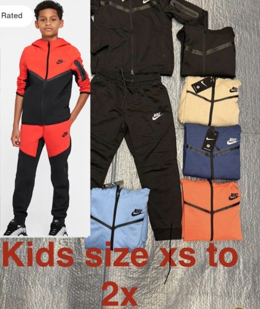 Kids Nike Tech Sweat Suit All Sizes Available