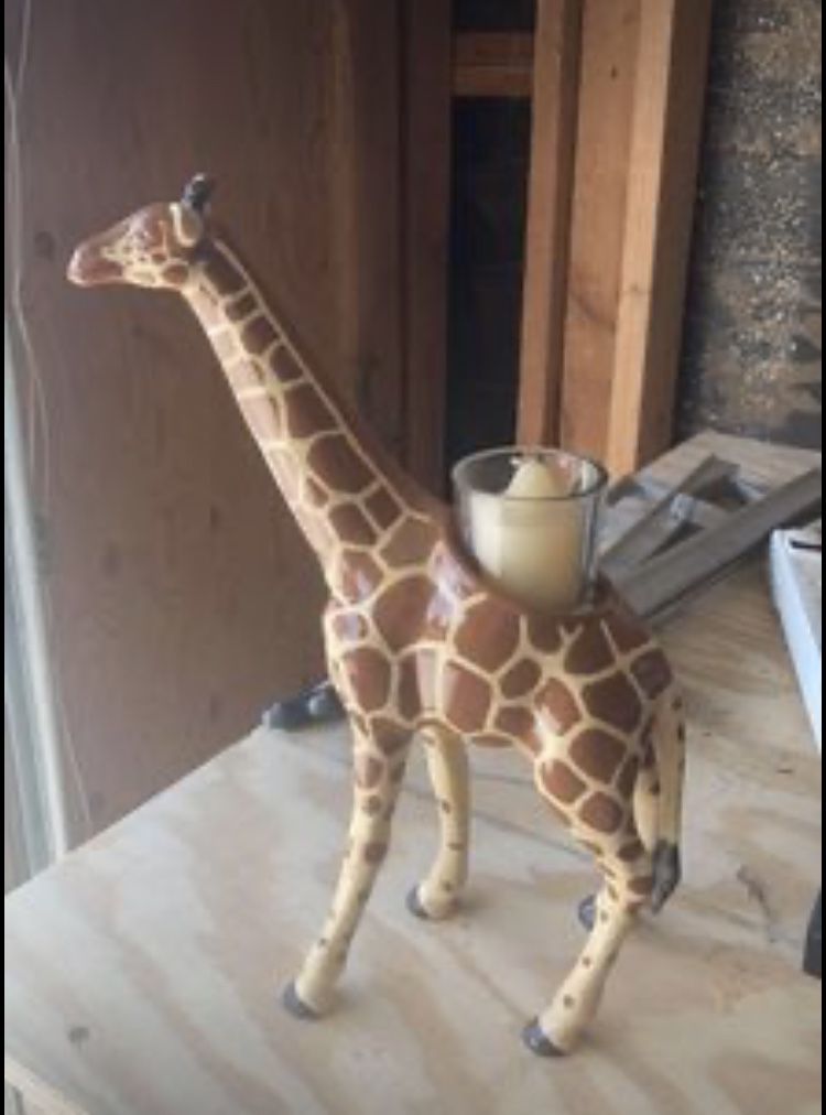 Porcelain Giraffe Candleholder