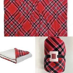 Victoria Secret Plush Soft Plaid Blanlet