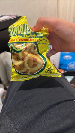 half eaten funyun bag