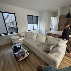 White couch From living Spaces. Sectional 