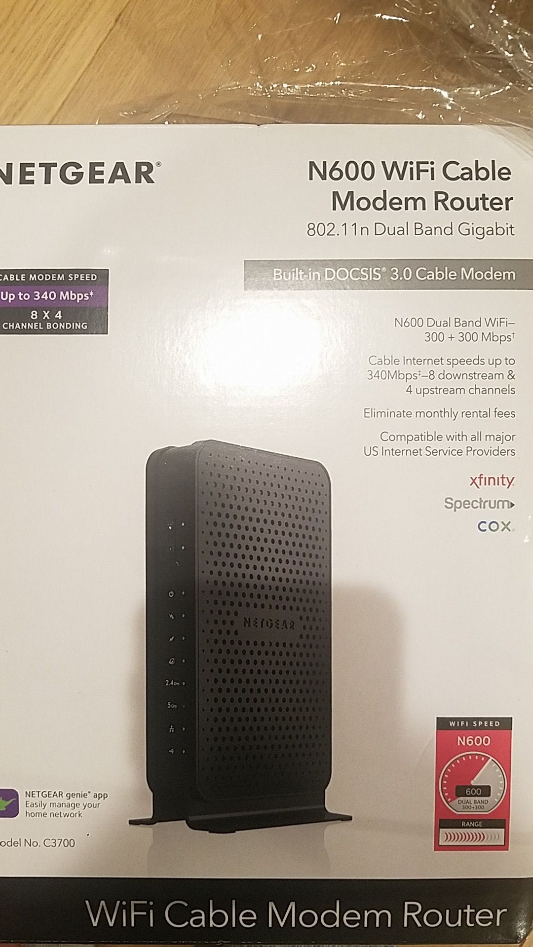 Netgear N600 modem router new in box