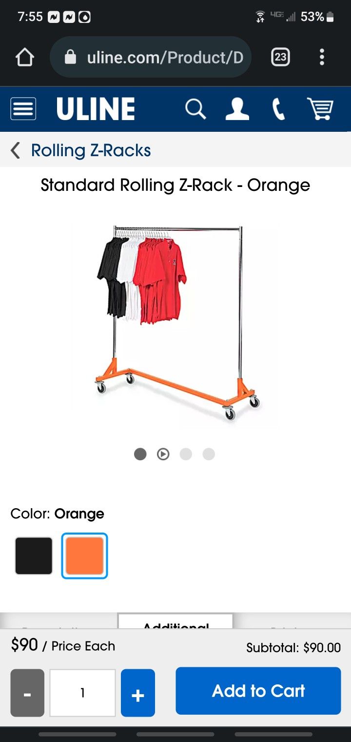 Uline Z Racks Commercial Clothes Racks for Sale in Los Angeles, CA