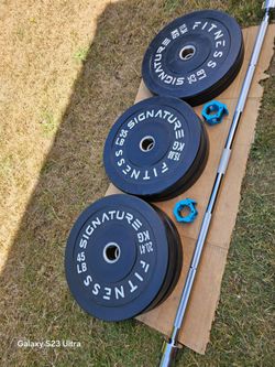 Bumper Weights And Barbell