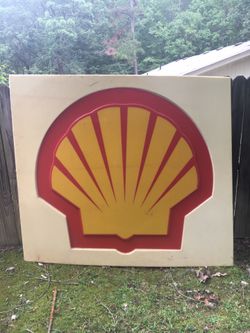 Large vintage Shell sign