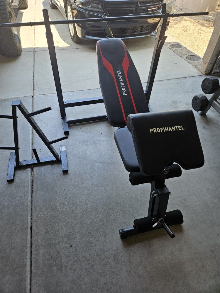 Weight bench.