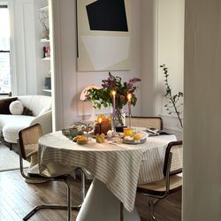 Set of 4 Cesca Style Cane Dining Chairs – Chrome & Wood (Mid-Century Modern)