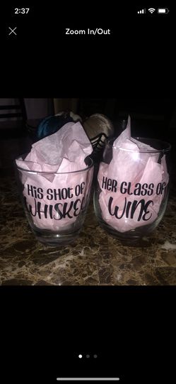 Wine glass and rocks/shot glass set-custom