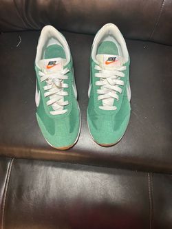 Nike Green Suede Low-Top Sneakers
