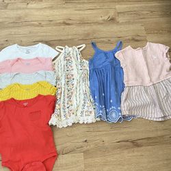Baby Girls Clothes ,bodysuits And Dresses Size 18 Months Excellen Condition Everything $12 