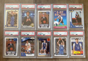 10 Card Cooper Flagg PSA Graded Rookie Lot Topps Chrome Panini Instant RC