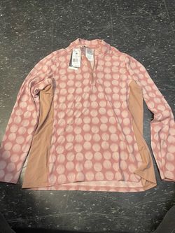 Adidas Women's Ultimate Print Quarter-Zip Golf Polo - Size M