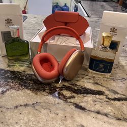 Red AirPods Max (With Warranty) + Creed Royal Mayfair + Creed Original Vetiever