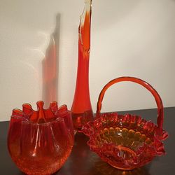 Vintage Amberina/Tangerina Glass